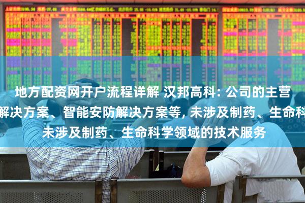 地方配资网开户流程详解 汉邦高科: 公司的主营业务包括智算服务解决方案、智能安防解决方案等, 未涉及制药、生命科学领域的技术服务